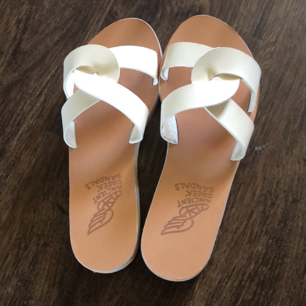 Ancient Greek Sandals Desmos White Flats size 36 - Picture 3 of 6